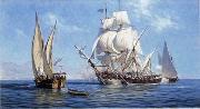 unknow artist Seascape, boats, ships and warships. 99 France oil painting artist